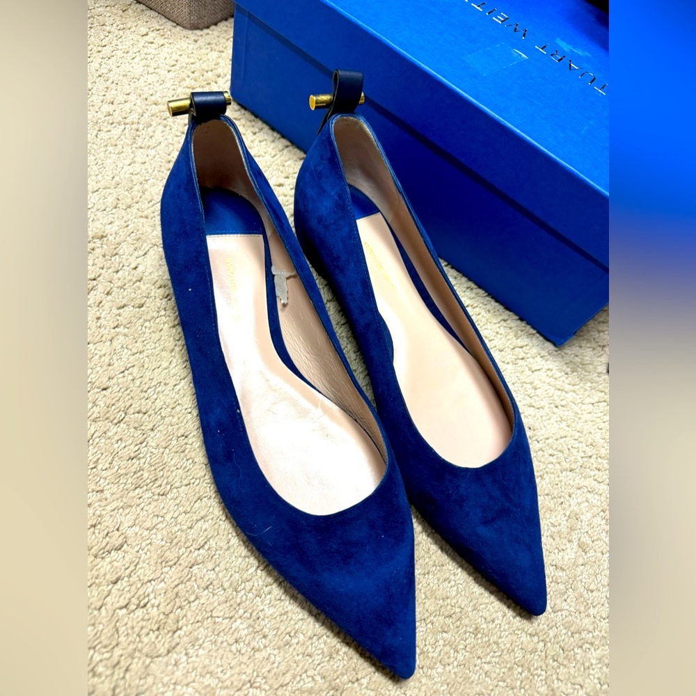 Stuart Weitzman Blue Suede shoes